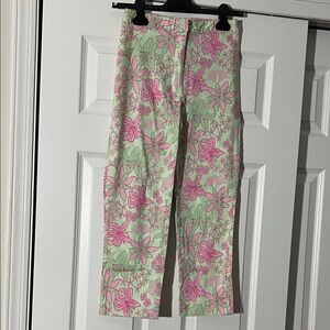 Lilly Pulitzer Pink and Green Floral Capris